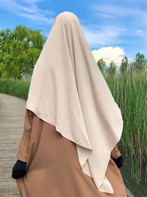 Ramadan Lange Khimar Mit Schleier Frauen Hijab Rmellose Tops