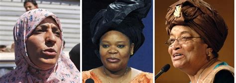 Johnson Sirleaf Gbowee Karman Win Nobel Peace Prize Wbur News