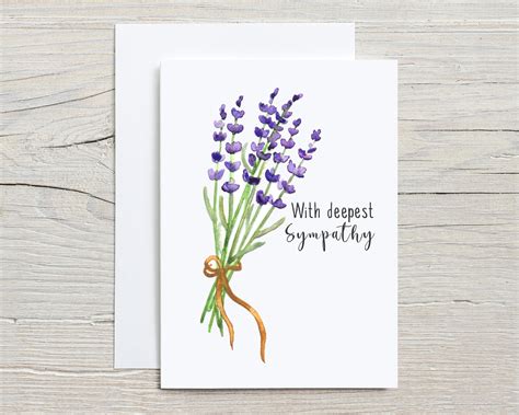 Sympathy Card / Bereavement Card / Loss Card / With Deepest Sympathy ...