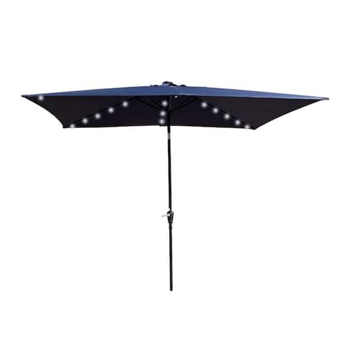 Boosicavelly 10 Ft X 6 5 Ft Outdoor Patio Navy Blue Solar LED Lighted