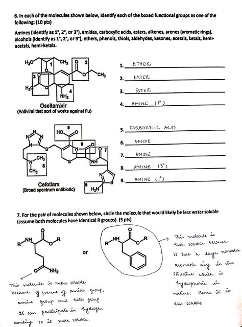 Functional Group Quiz With Answers