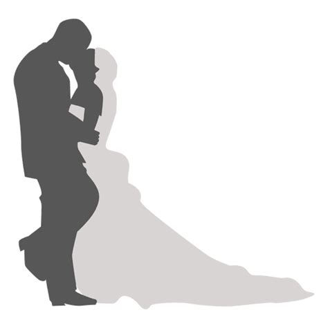 Design Png E Svg De Casal De Noivos Beijando Silhueta 3 Para Camisetas