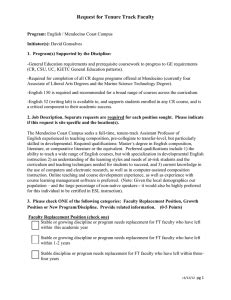 Request For Tenure Track Faculty