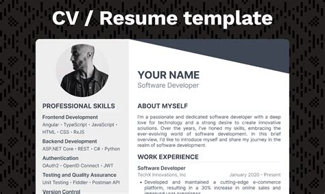 CV Resume Template Figma