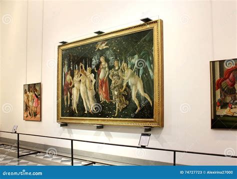 Hall With Paintings By Botticelli, Uffizi Gallery, Florence Editorial Photo | CartoonDealer.com ...