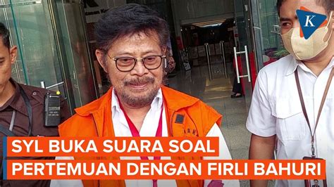 Syl Anggukkan Kepala Saat Ditanya Soal Pertemuan Dengan Firli Bahuri Di