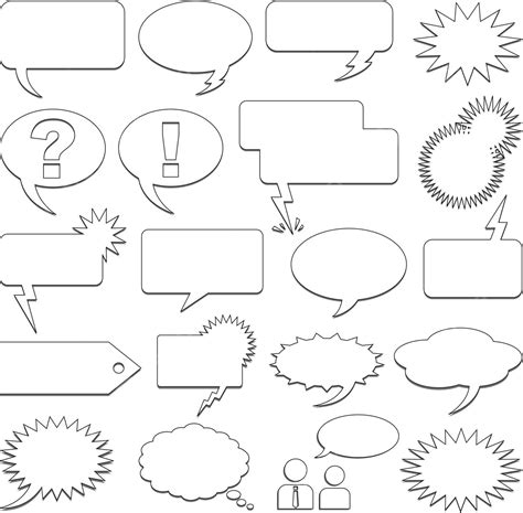 Speech Bubble Collection Drawing Label Design Vector Drawing Label