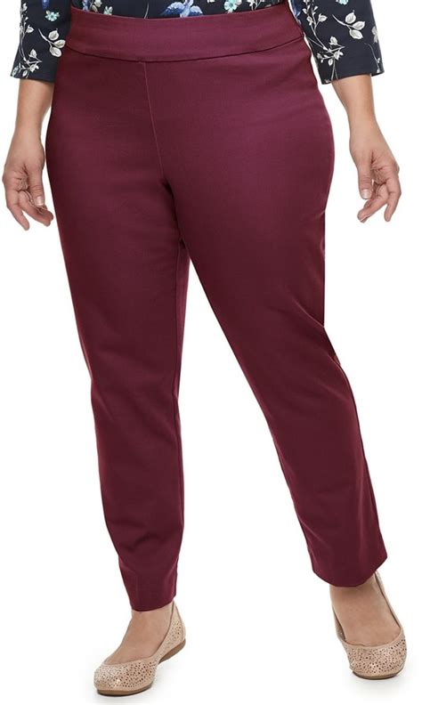 Croft And Barrow Plus Size Effortless Stretch Pull On Pants Shopstyle