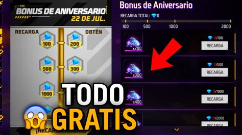 1400 DIAMANTES GRATIS ASI FUNCIONA EVENTO BONUS DE ANIVERSARIO FREE