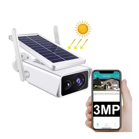 Ripley CÁMARA EXTERIOR SOLAR IP WIFI FHD CON MICRÓFONO Y BATERÍA