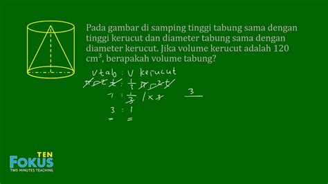 Cara Menghitung Volume Tabung Jika Diketahui Diameter Part 2 Youtube