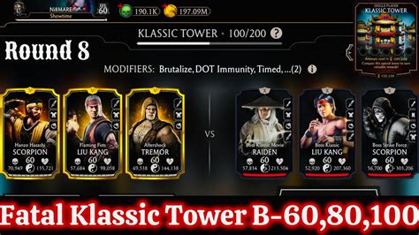 Fatal Klassic Tower Boss Battle 100 And 60 80 Fight Reward Mk Mobile