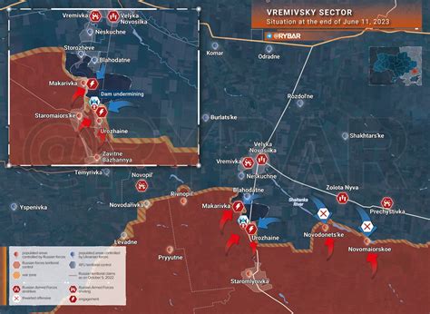 Rybar Force On Twitter Vremivsky Sector Situation At The End Of June