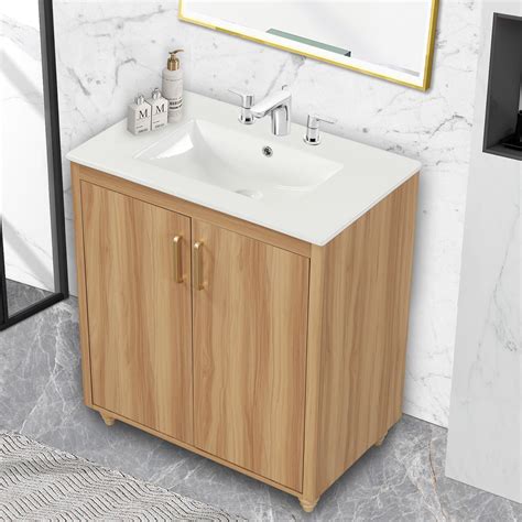 Winston Porter Savieon 30 Single Bathroom Vanity With Ceramic Top