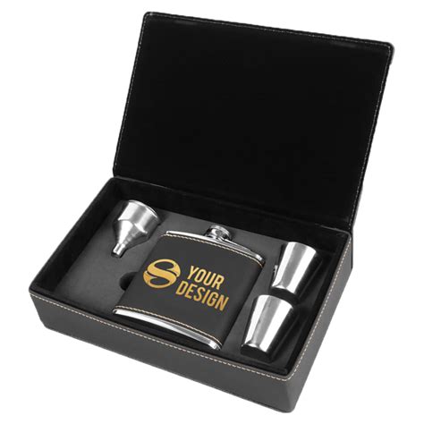 Engrave Your Design On This Flask And Shot Glass T Set