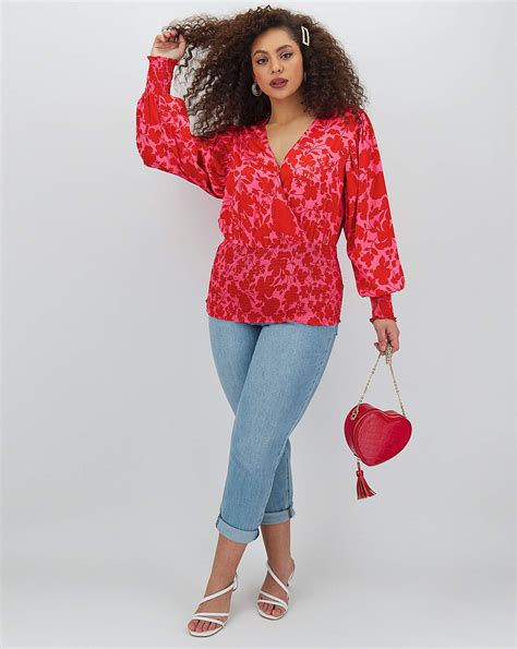 Plus Size Wholesale Clothing By Simply Be Simplybe Pink Printed