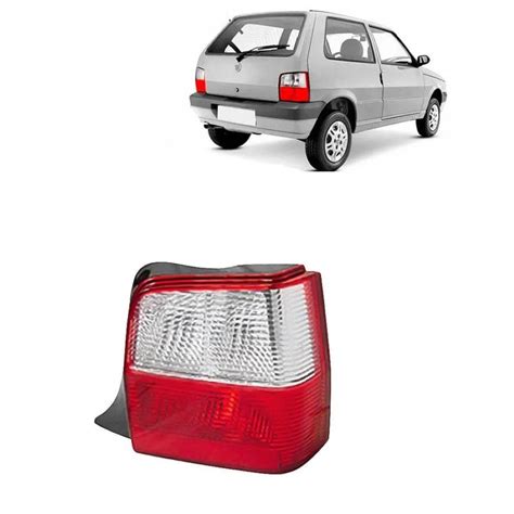 Lanterna Tras Fiat Uno A Direita Bicolor Cristal Renov