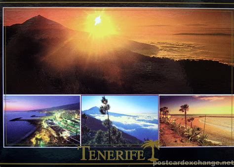 Sunset And Night On Tenerife – Postcard Exchange – Online Postcard ...