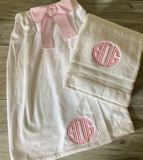 Monogram Towel Wrap Monogram Towel Monogram Bath Wrap Etsy Monogram Towels Towel Wrap Bath