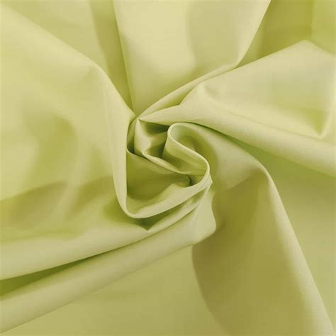 Plain Chartreuse Green Cotton Poplin Fabric Livingstone Textiles