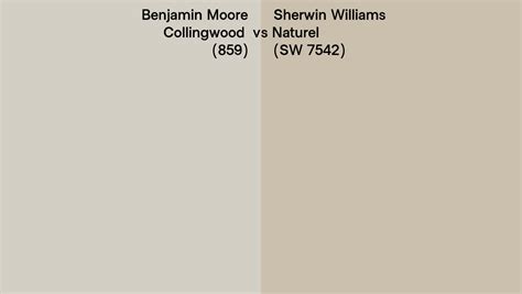 Benjamin Moore Collingwood 859 Vs Sherwin Williams Naturel Sw 7542