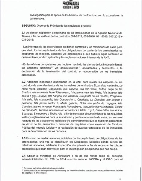 Por Irregularidades En Arrendamientos En Las Islas Del Rosario Procuraduría Investigará A Cinco