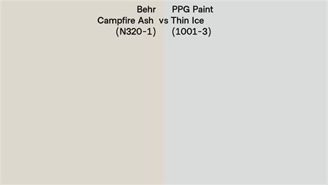 Behr Campfire Ash N Vs Ppg Paint Thin Ice Side By Side