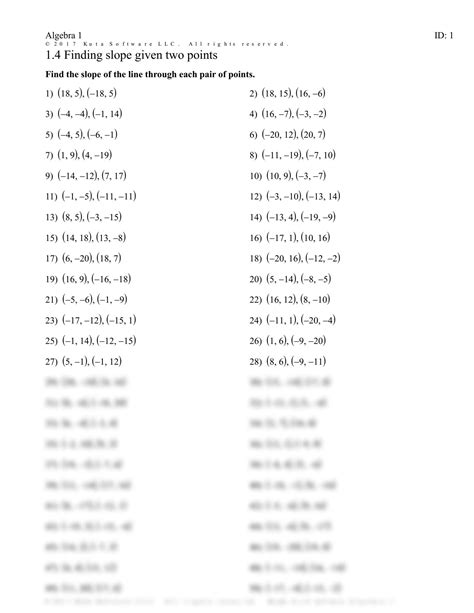 Solution Finding Slope Given Two Points Studypool Worksheets