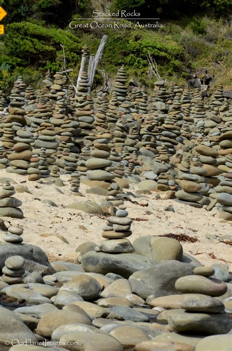 Stacked Rocks Cairns Great Ocean Raod Australia