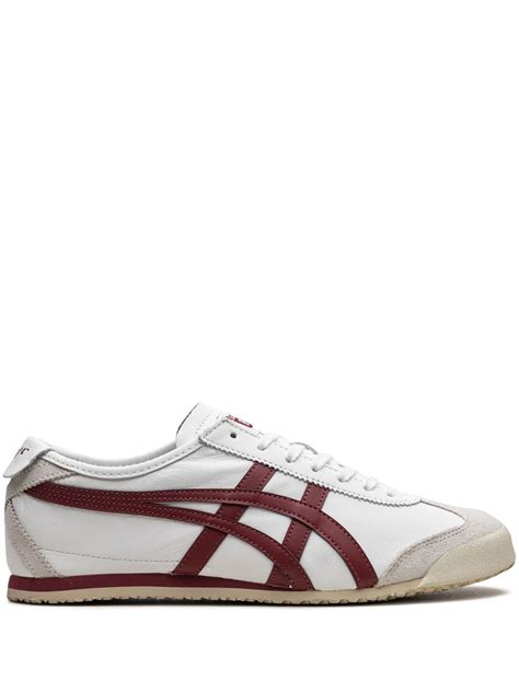 Onitsuka Tiger Mexico White Burgundy Sneakers White Farfetch