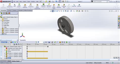 Tutorial Adding Gravity To Motion Study In Solidworks Grabcad