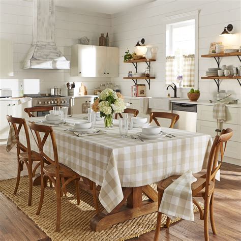 Farmhouse Tablecloths Kitchen Tablecloths Buffalo Check Tablecloth