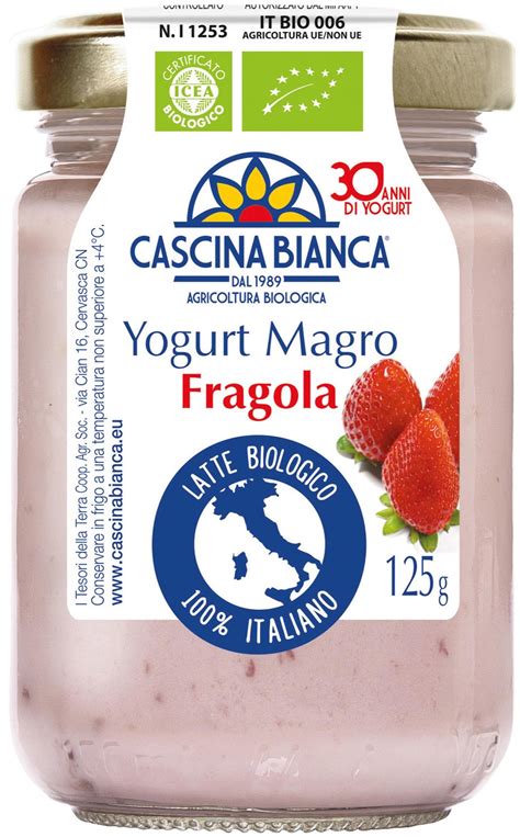 Yogurt Magro Alla Fragola Cascina Bianca Agricoltura Biologica Naturas