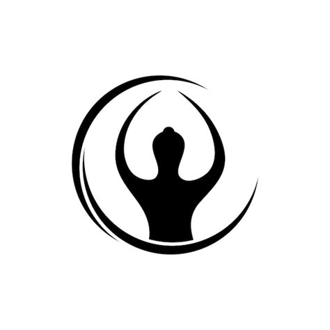 Yoga Meditaci N Icono Logo Vector Gratis Vector Premium