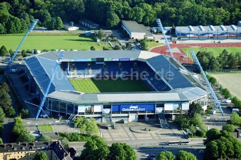 Rostock aus der Vogelperspektive Sportstätten Gelände der Arena des