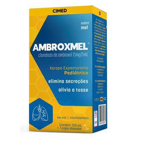 Ambroxmel 15mg ml Xarope Pediátrico 120ml Drogaria