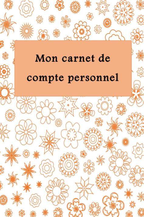 Amazon Fr Mon Carnet De Compte Personnel Excellent Carnet De Compte