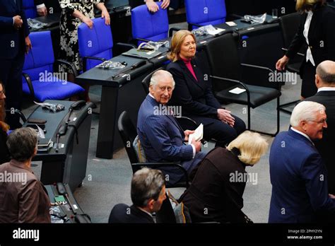 King Charles III And The Queen Consort During A Visit To The Bundestag