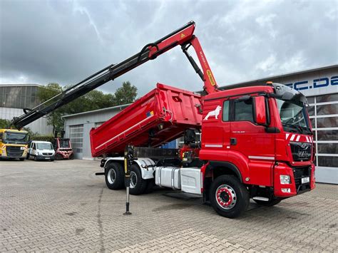 MAN TGS 26 510 6x4 Kipper Kran Palfinger PK14 501K Autokran Kaufen In