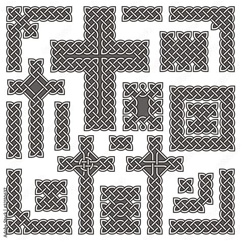 Celtic borders and crosses Stock Vector | Adobe Stock