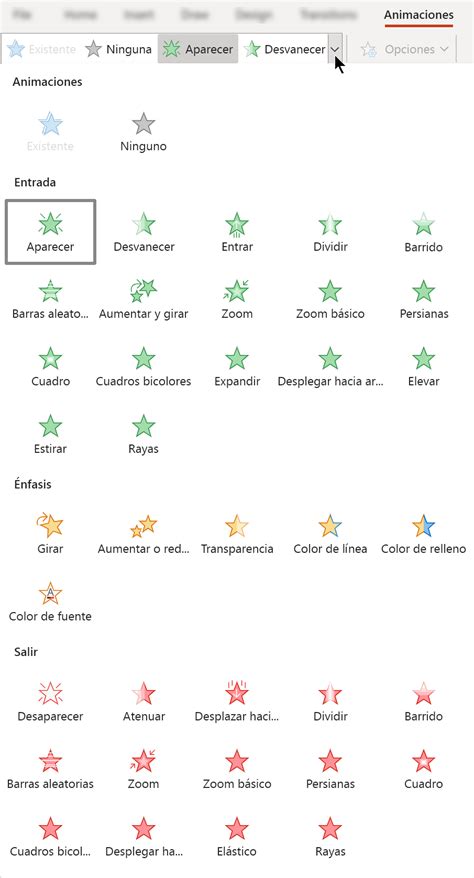 Efectos de animación disponibles en PowerPoint para la web - Soporte ...