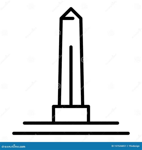 Egyptian Obelisk Icon Color Outline Vector 230479778