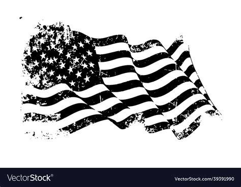 Usa Flag Distressed American With Splash Vector Image