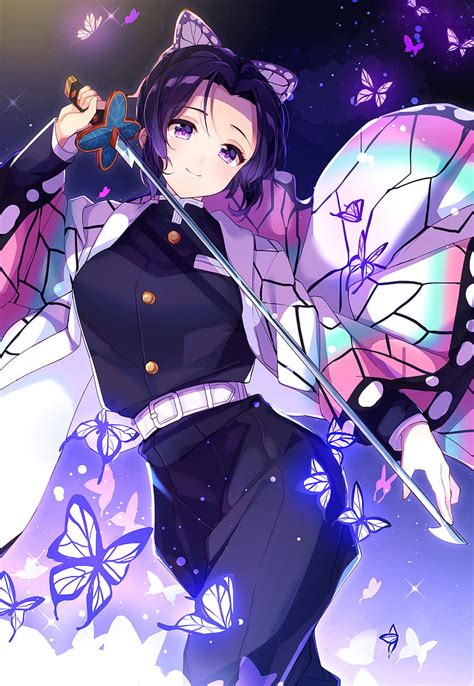 Kimetsu No Yaiba Kochou Shinobu Asesino De Demonios Sonrientes