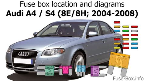 Fuse Box Location And Diagrams Audi A4 S4 8E 8H 2004 2008 YouTube