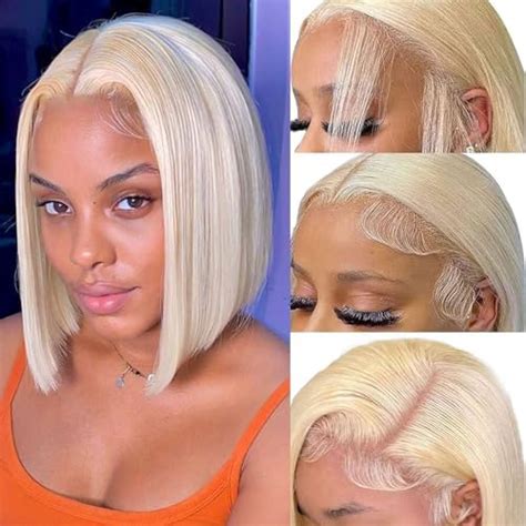 Amazon Blonde Bob Wig Human Hair Inch X Blonde Bob Lace