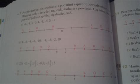 Przepisz Kolejno Podane Liczby A Pod Nimi Zapisz Odpowiednie Litery Z