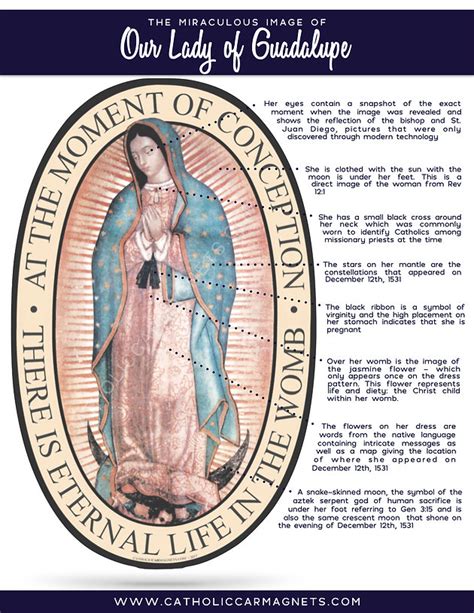 Our Lady Of Guadalupe Symbolism Diagram