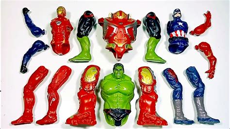 MERAKIT MAINAN UNBOXING IRON MAN VS HULK SMASH HULK BUSTER VS CAPTAIN