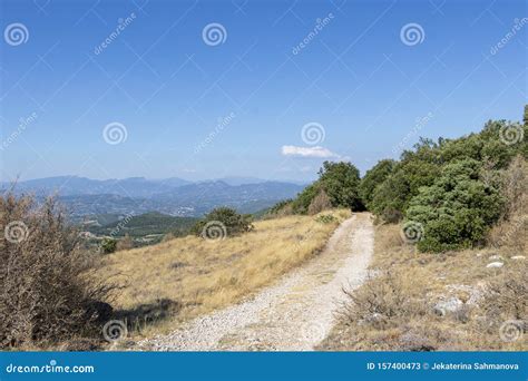 Hiking Trail In The Region Of Mont Ventoux Mountain And Dentelles De